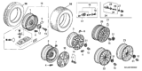 Diagram for Honda Lug Nuts - 90304-SJA-A91